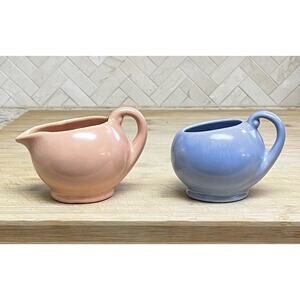 Vintage Metlox 200 Series Poppy Trail Pottery Creamer & Sugar Dish Lot